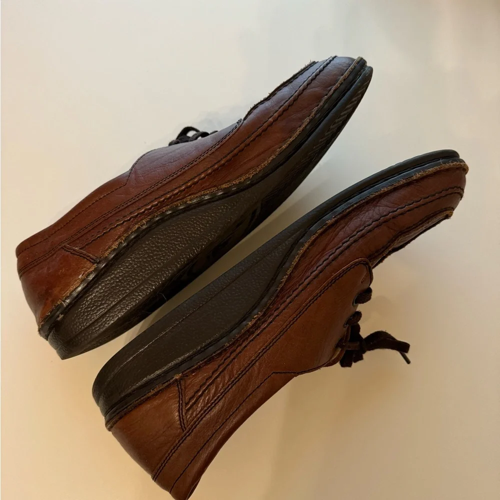 Finn Comfort Leather London Oxfords Brown Shoe Made in Germany Size 44 Men